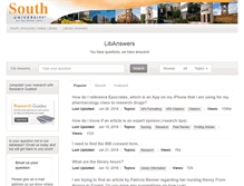 Tablet Screenshot of libanswers.southuniversity.edu